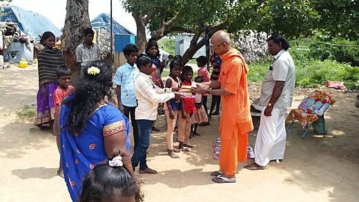 Fireworks distributed to Children of Eenjampakkam Irular Colony on the occasion of Deepawali 2022