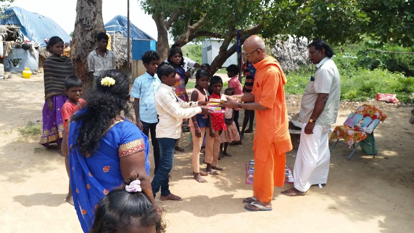 Fireworks distributed to Children of Eenjampakkam Irular Colony on the occasion of Deepawali 2022